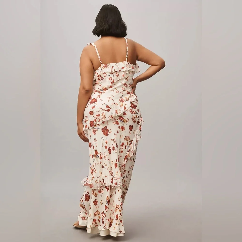NWT Anthropologie Let Me Be Sleeveless Ruffle Floral
Maxi Dress Size 14 - Picture 5 of 15